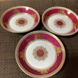 ウェッジウッド(WEDGWOOD)のウェッジウッド  コロンビア　パウダールビー　フルーツ皿　3枚(食器)