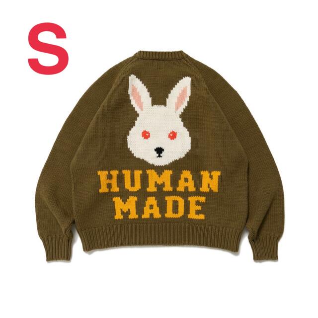 HUMAN MADE RABBIT RAGLAN KNIT SWEATER  S