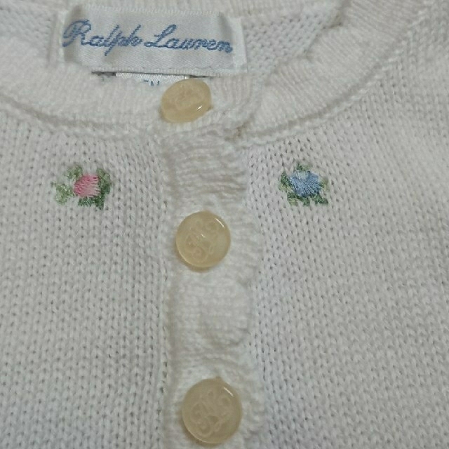 Ralph Lauren(ラルフローレン)のRALPH LAUREN 未使用 コットン100% 70 カーディガン キッズ/ベビー/マタニティのベビー服(~85cm)(カーディガン/ボレロ)の商品写真