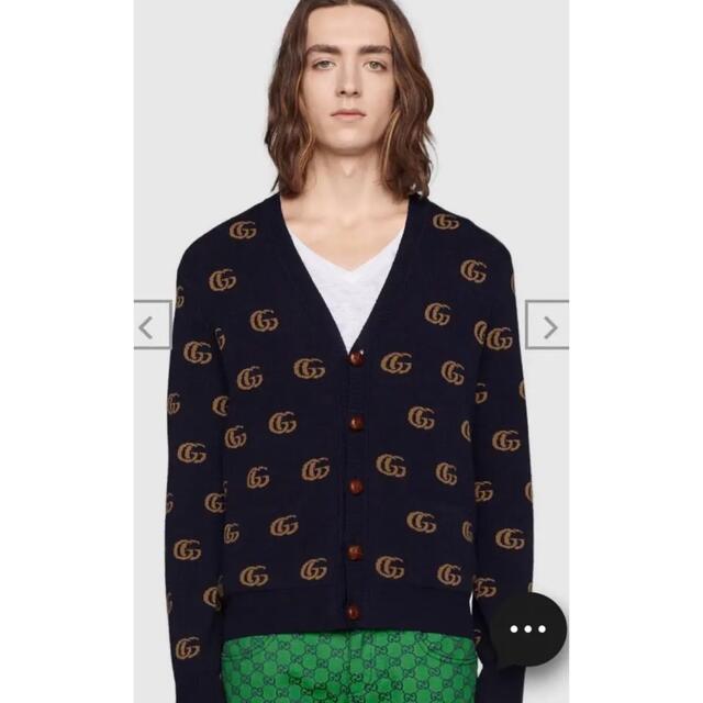 Gucci(グッチ)のダブルG ウールジャカード カーディガン メンズのトップス(カーディガン)の商品写真