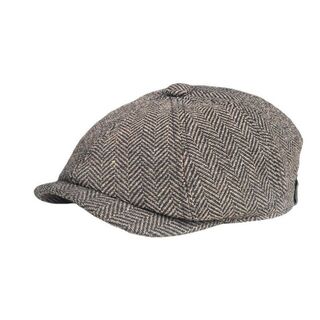 匿名配送 キャスケット メンズ ハンチング帽 ブラウン L ベレー帽 クラシック(ハンチング/ベレー帽)