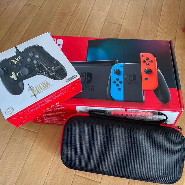 Nintendo Switch 本体 ゼルダ コントローラー ケース付き