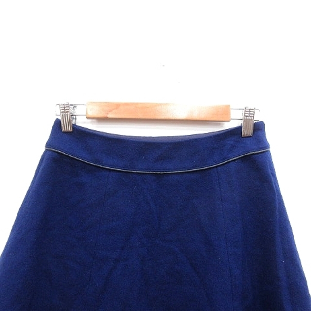 NATURAL BEAUTY BASIC(ナチュラルビューティーベーシック)のナチュラルビューティーベーシック フレアスカート ミニ ウール M 紺 ネイビー レディースのスカート(ミニスカート)の商品写真