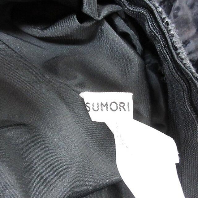TSUMORI CHISATO(ツモリチサト)のツモリチサト フレアスカート ミニ 切替 レオパード ヒョウ柄 2 黒 ブラック レディースのスカート(ミニスカート)の商品写真