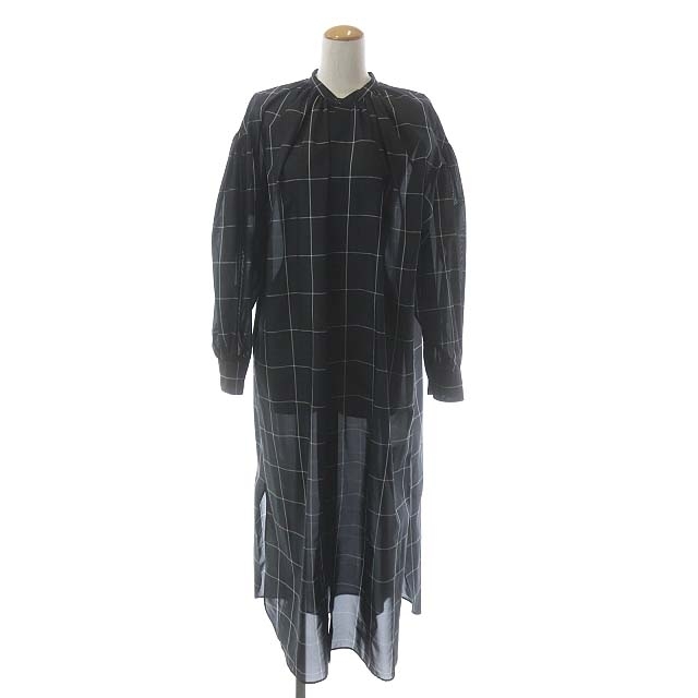 HYKE(ハイク)のハイク 22SS PLAID GATHERED DRESS 221-16128 レディースのワンピース(ロングワンピース/マキシワンピース)の商品写真