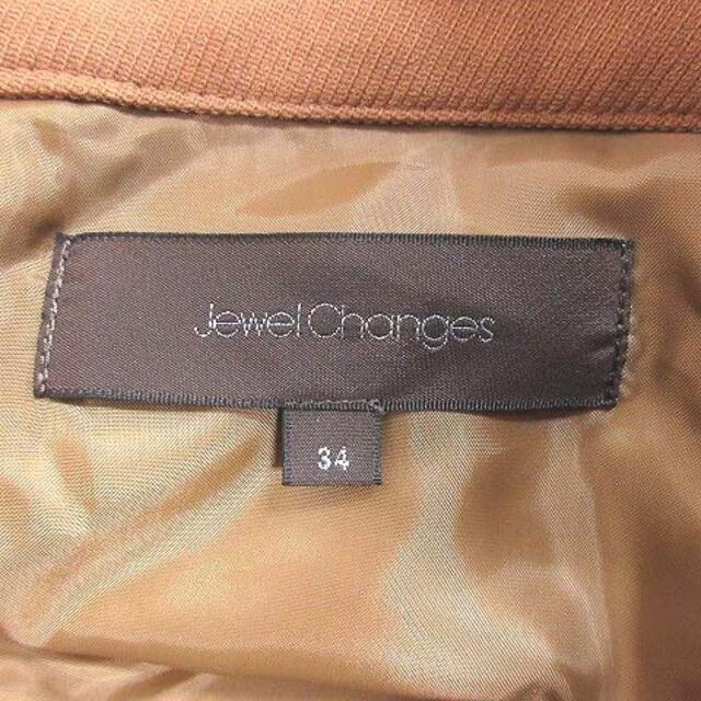 Jewel Changes(ジュエルチェンジズ)のジュエルチェンジズ アローズ フレアスカート ひざ丈 斜めストライプ 34 茶  レディースのスカート(ひざ丈スカート)の商品写真