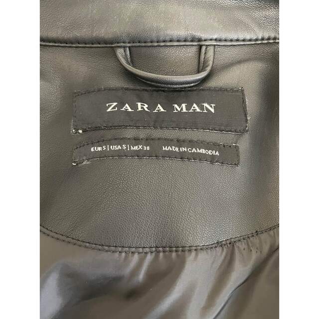 ZARA(ザラ)のZARAMAN レザージャケット ライダース シングル メンズのジャケット/アウター(レザージャケット)の商品写真
