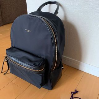 A4可 美品 TORY BURCH ナイロン バックパック 黒 折りたたみ