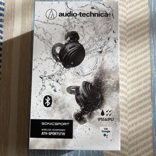 audio-technica ワイヤレスイヤホン ATH-SPORT5TW BK(ヘッドフォン/イヤフォン)
