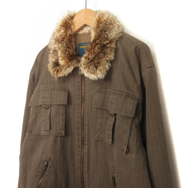 WOOLRICH(ウールリッチ)のウールリッチ WOOLRICH ジャケット 中綿 フェイクファー M 茶  メンズのジャケット/アウター(その他)の商品写真