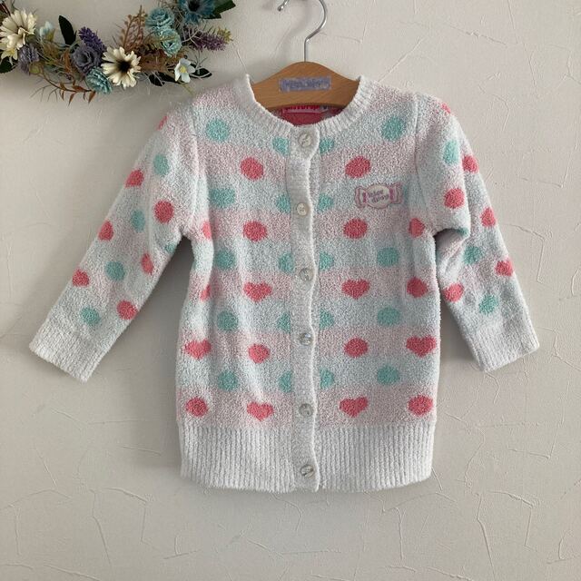 BeBe(ベベ)のキスドロップ  ロングカーディガン  100cm キッズ/ベビー/マタニティのキッズ服女の子用(90cm~)(カーディガン)の商品写真