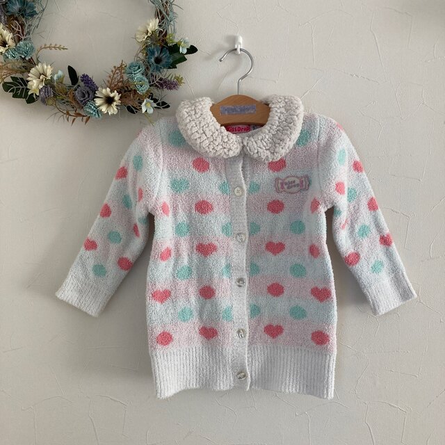 BeBe(ベベ)のキスドロップ  ロングカーディガン  100cm キッズ/ベビー/マタニティのキッズ服女の子用(90cm~)(カーディガン)の商品写真