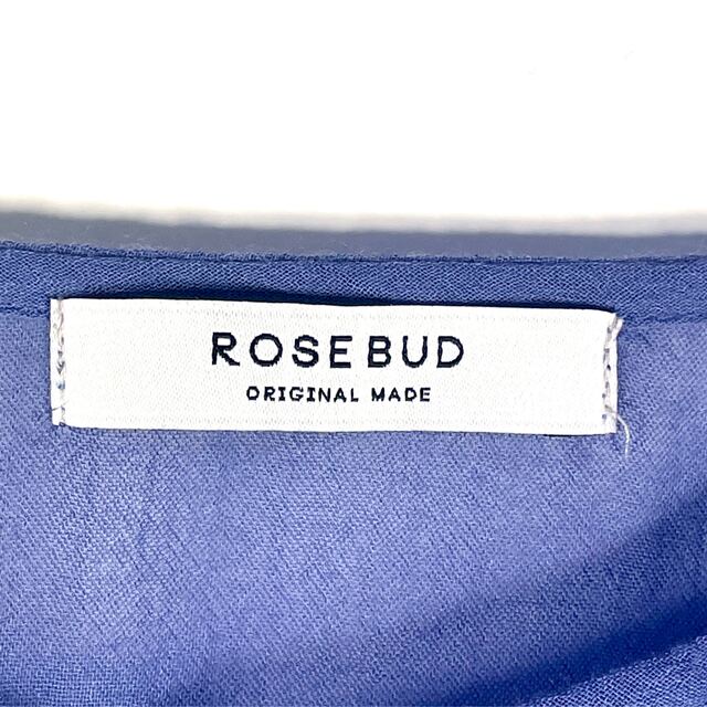 ROSE BUD(ローズバッド)の067 ROSE BUD ローズバッド ブラウス シアー リボン ブルー F  レディースのトップス(シャツ/ブラウス(長袖/七分))の商品写真