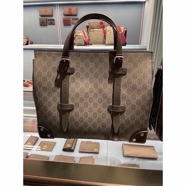 Gucci(グッチ)のグッチ　レザー GG トートバッグ 【12/22限定値下げ】 メンズのバッグ(トートバッグ)の商品写真