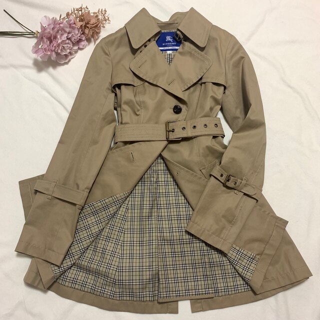 BURBERRY BLUE LABEL(バーバリーブルーレーベル)の✨美品✨ バーバリーブルーレーベル　トレンチコート　ノバチェック　人気Lサイズ♡ レディースのジャケット/アウター(トレンチコート)の商品写真