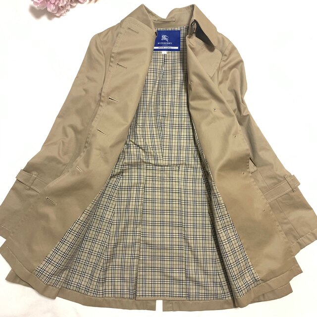 BURBERRY BLUE LABEL(バーバリーブルーレーベル)の✨美品✨ バーバリーブルーレーベル　トレンチコート　ノバチェック　人気Lサイズ♡ レディースのジャケット/アウター(トレンチコート)の商品写真