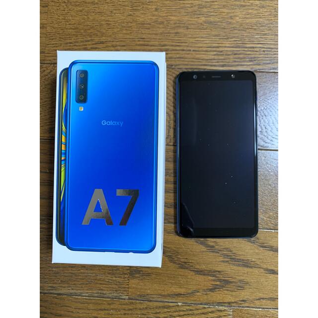 SAMSUNG Galaxy A7 ブルー SM-A750C SIMフリー768mm本体高さ