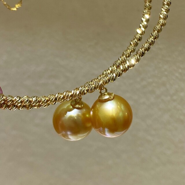 【高級】南洋真珠　一粒ブレスレットk18