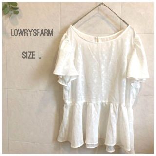 ローリーズファーム(LOWRYS FARM)のlowrys farm ドット透け感 白カットソー ポリエステル(シャツ/ブラウス(半袖/袖なし))