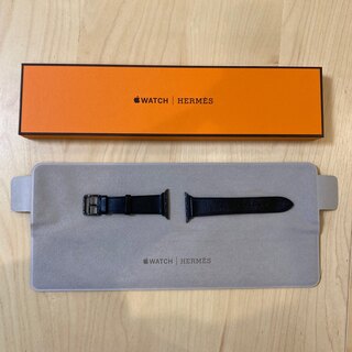 エルメス(Hermes)のHERMES アップルウォッチ シンプルトゥール スペースブラック(レザーベルト)