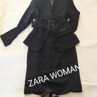 ザラ(ZARA)の【ZARA WOMAN】セットアップ　スーツ　スカート　ブラック(スーツ)