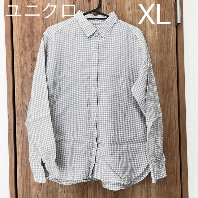 UNIQLO(ユニクロ)のユニクロ　リネンシャツ　XL レディースのトップス(シャツ/ブラウス(長袖/七分))の商品写真