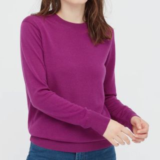 ユニクロ(UNIQLO)のエクストラファインメリノクルーネックセーター(ニット/セーター)