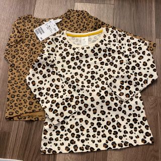 エイチアンドエム(H&M)のH&M kids レオパード柄ロンT 2枚セット(Tシャツ/カットソー)