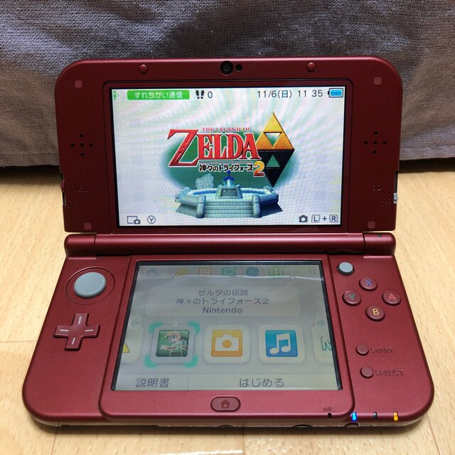 Newニンテンドー3DS LL メタリックレッド 任天堂 本体 ゼルダの伝説2 