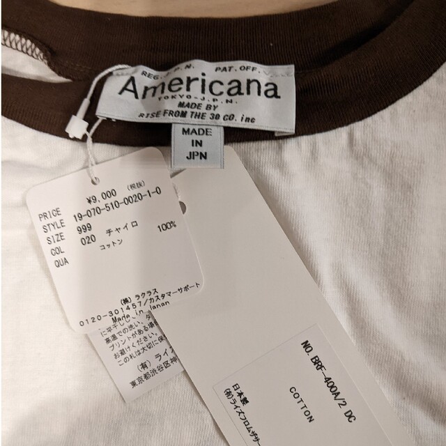 AMERICANA(アメリカーナ)のバンビ様専用 アメリカーナ ロングTシャツ ラグランスリーブ メンズのトップス(Tシャツ/カットソー(七分/長袖))の商品写真