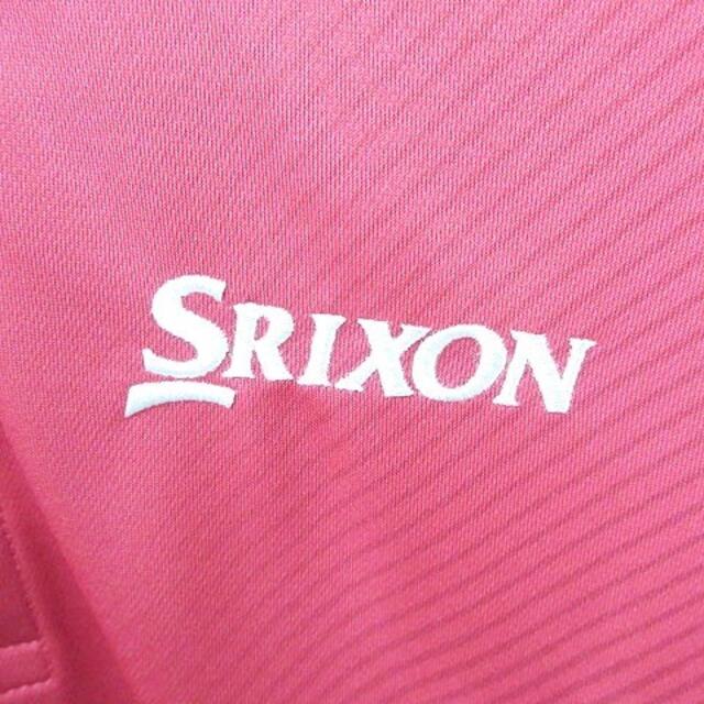 Srixon(スリクソン)のスリクソン デサント ゴルフ ポロシャツ 半袖 赤 黒 レッド ブラック M スポーツ/アウトドアのゴルフ(ウエア)の商品写真