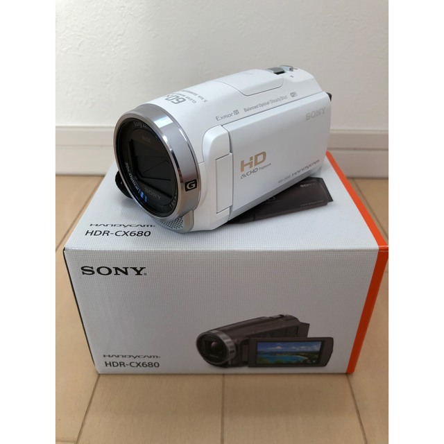 SONY - ソニー デジタルHDビデオカメラ HDR-CX680 W ホワイト別売付属