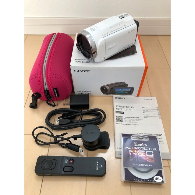 SONY デジタルビデオカメラ HDR-CX680(W) ホワイト
