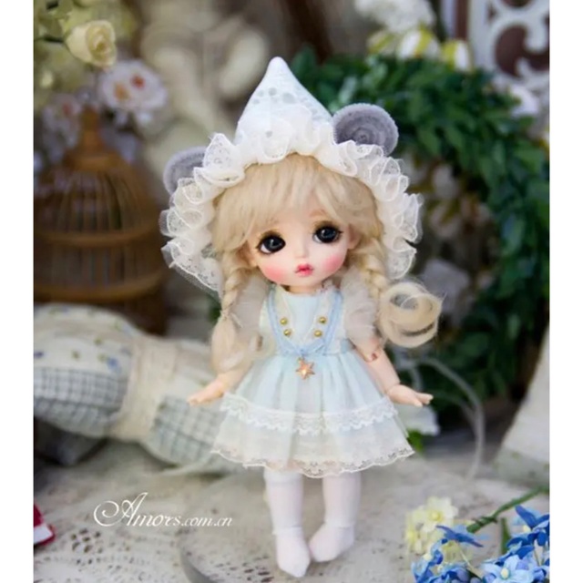 Amors アウトフィット 3点セット服 人形 ドール BJD 1/8 ブルードレス