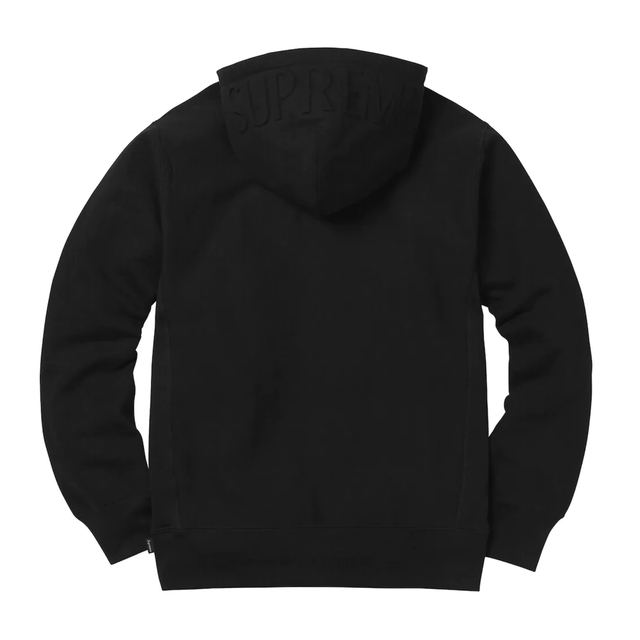 【Black M】Embossed Logo Hooded Sweatshirt