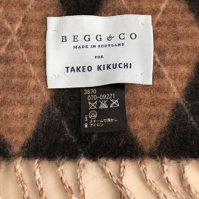 TAKEO KIKUCHI(タケオキクチ)のタケオキクチマフラー　BEGG&CO for TAKEO KIKUCHI メンズのファッション小物(マフラー)の商品写真