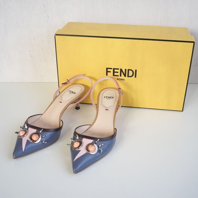 FENDI　ピプノタイズ　バックストラップ　サンダル　ヒール　35