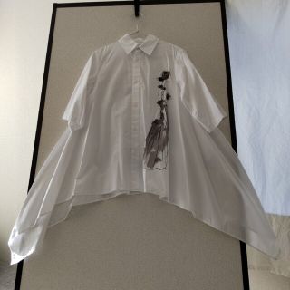 ヨウジヤマモト(Yohji Yamamoto)の未使用☆ヨウジヤマモト コレクション☆デッサン画/アシンメトリーブラウス(Tシャツ(半袖/袖なし))