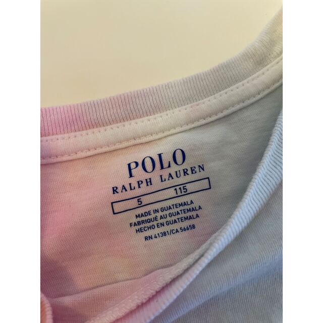 POLO RALPH LAUREN(ポロラルフローレン)のラルフローレン　Tシャツワンピース　5歳サイズ キッズ/ベビー/マタニティのキッズ服女の子用(90cm~)(ワンピース)の商品写真