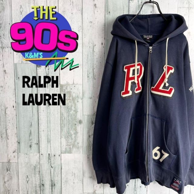 Ralph Lauren - 90's polo jeans ラルフローレン RLロゴ刺繍 ジップ