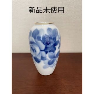 オオクラトウエン(大倉陶園)の大倉陶園　ブルーローズ　8011  花瓶　15cm(花瓶)