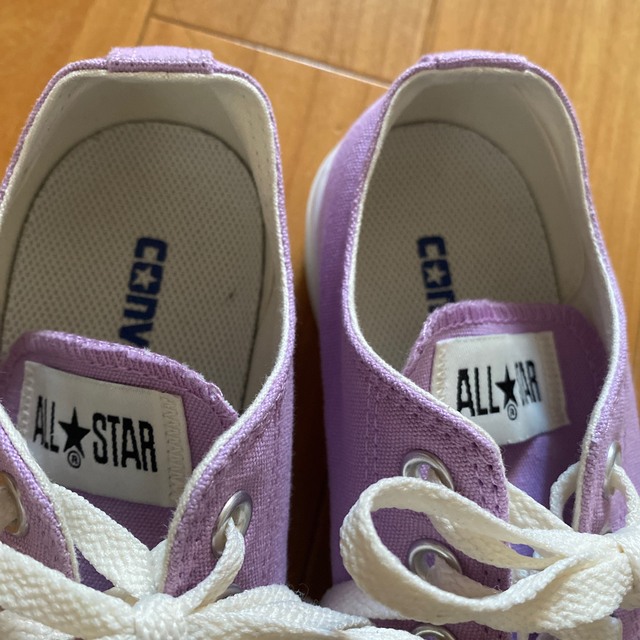 CONVERSE(コンバース)のconverse コンバース　ALL STAR 厚底　軽量　24cm 紫　美品 レディースの靴/シューズ(スニーカー)の商品写真