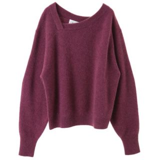 クラネ(CLANE)のCLANE DEFORM BOAT NECK YAK KNIT TOPS(ニット/セーター)