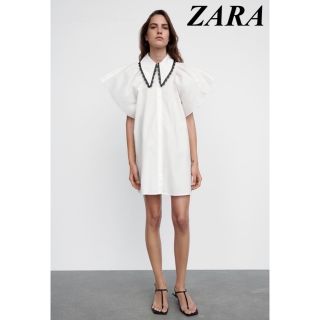 ザラ(ZARA)のZARA ポプリン　ミニワンピース(ロングワンピース/マキシワンピース)