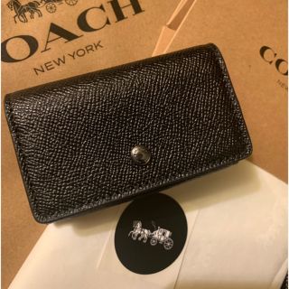 コーチ(COACH)の定番人気！新品　コーチ　ギフトに！5連　キーリング  キーケース　黒　定番人気(キーケース)