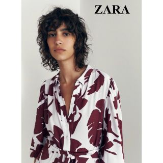 ザラ(ZARA)のZARA プリント柄　ロングワンピース(ロングワンピース/マキシワンピース)