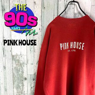 ピンクハウス(PINK HOUSE)の90's PINK HOUSE ピンクハウス　日本製　センターロゴ　トレーナー(スウェット)