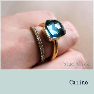 専用　大粒 キャンディリング ブルーブラック 9－１7.5号(リング(指輪))