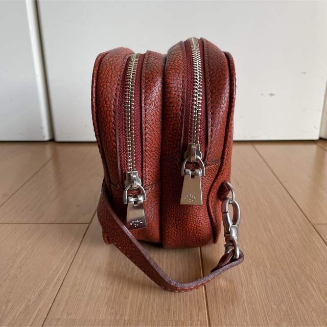 アニアリ aniary グラインドレザー クラッチバッグ 中古オレンジ