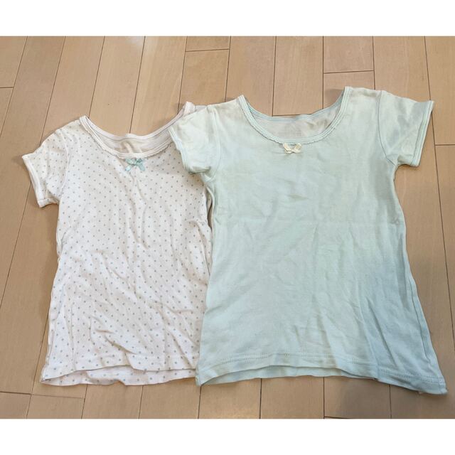 女の子110 半袖肌着　2枚セット キッズ/ベビー/マタニティのキッズ服女の子用(90cm~)(下着)の商品写真